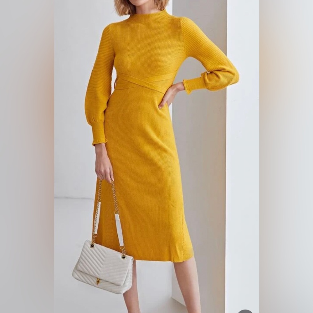 Vintage Style Maxi Sweater Dress